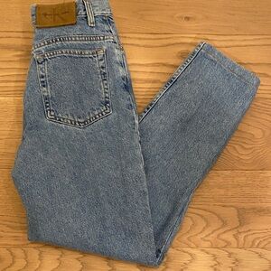 Vintage Calvin Klein Jeans Women's Straight Leg Blue, Size 26, 💯 Cotton